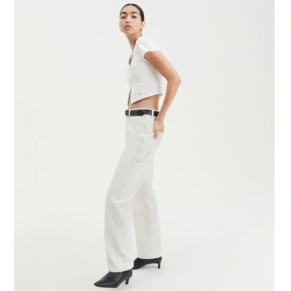 MADEWELL POPLIN HOOK FRONT TOP WHITE VARIOUS SIZES AVAILABLE NWT - Picture 6 of 6